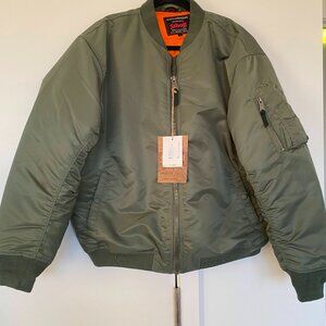 Schott Green Water-resistant Insulated Men's Bomber Jacket NWT